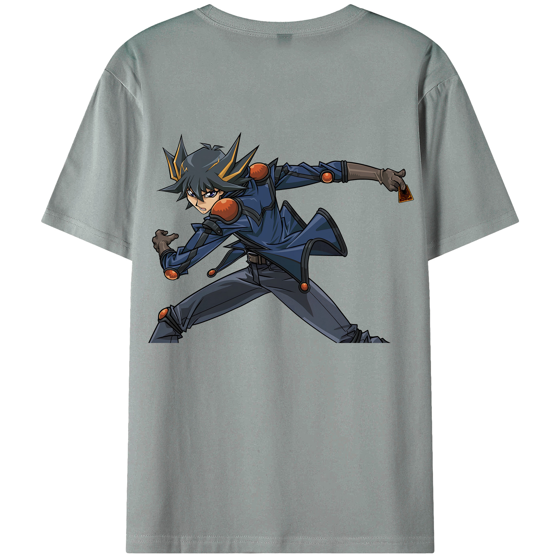 （画像用） 遊☆戯☆王 Yu-Gi-Oh! 綿100％ メンズ半袖Tシャツ（バックプリント） 通気性